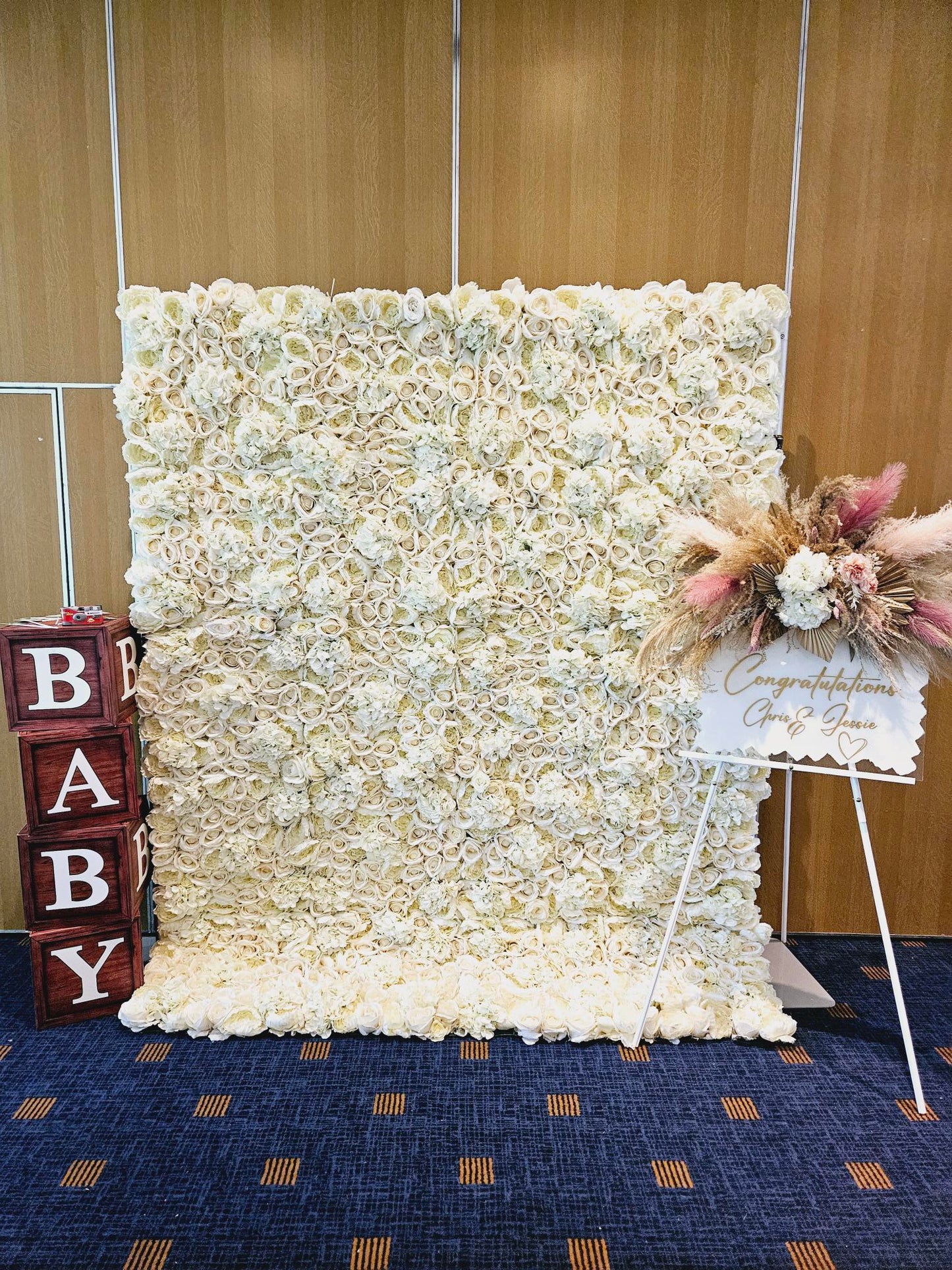 Ivory Flower Wall