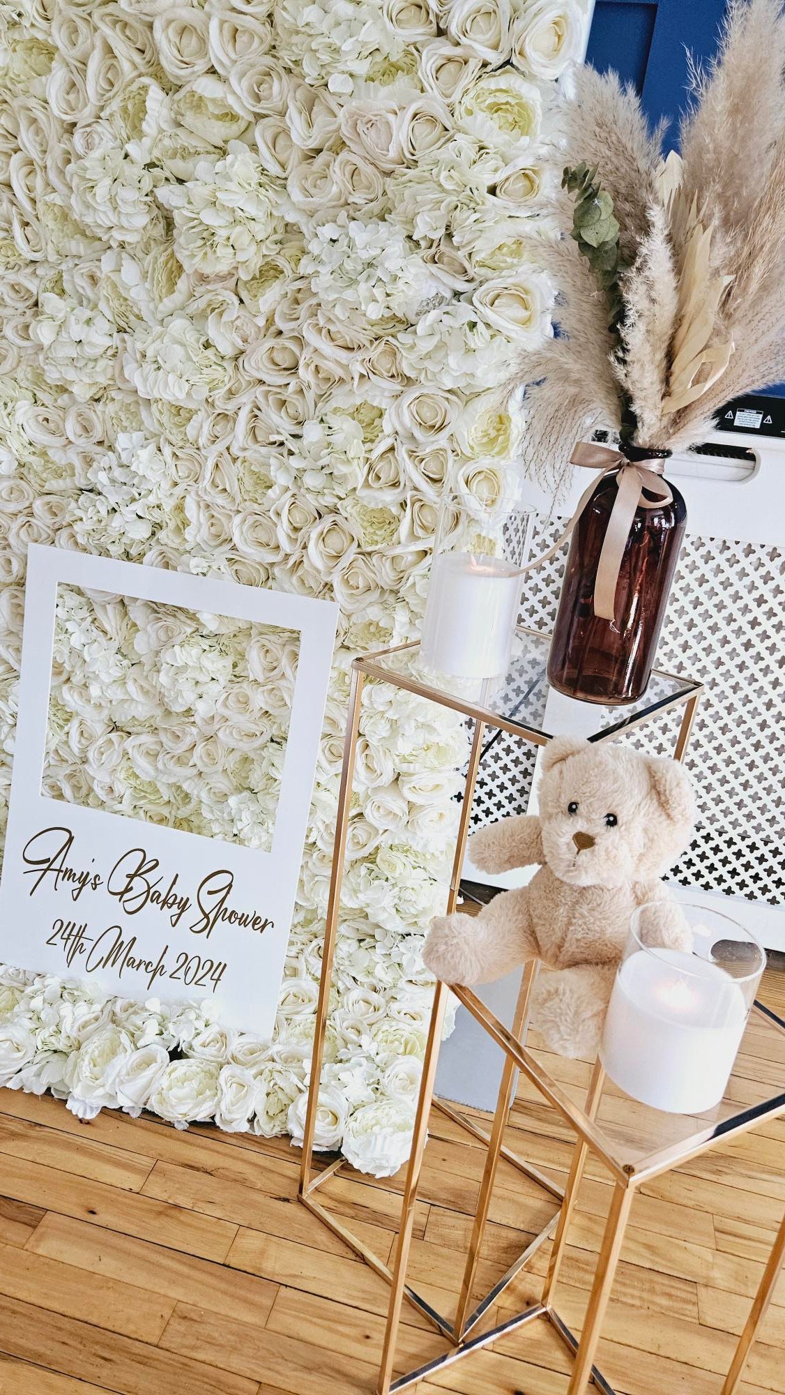 Ivory Flower Wall