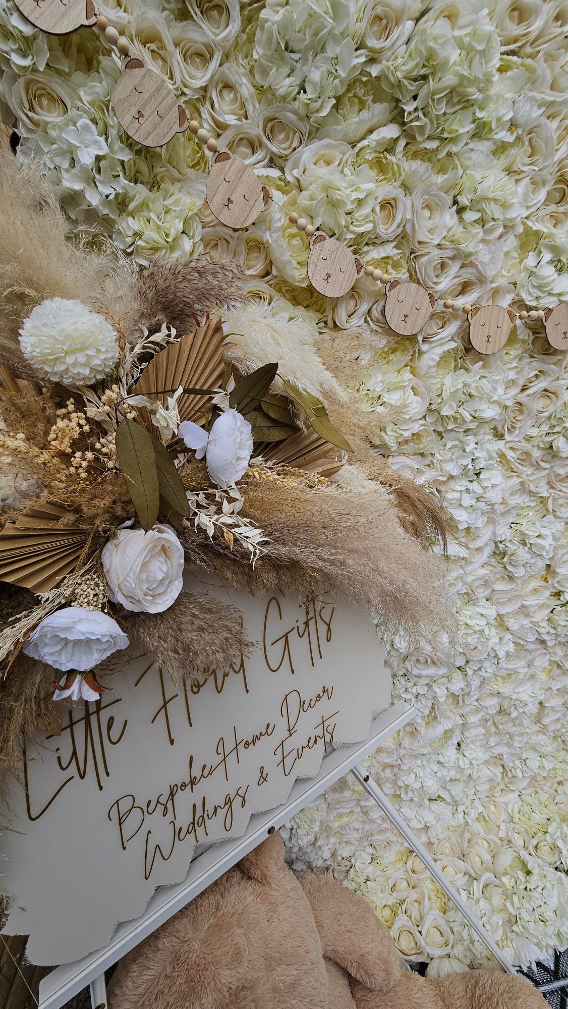 Ivory Flower Wall