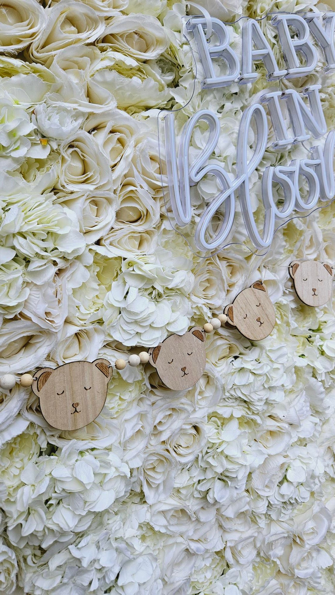 Ivory Flower Wall