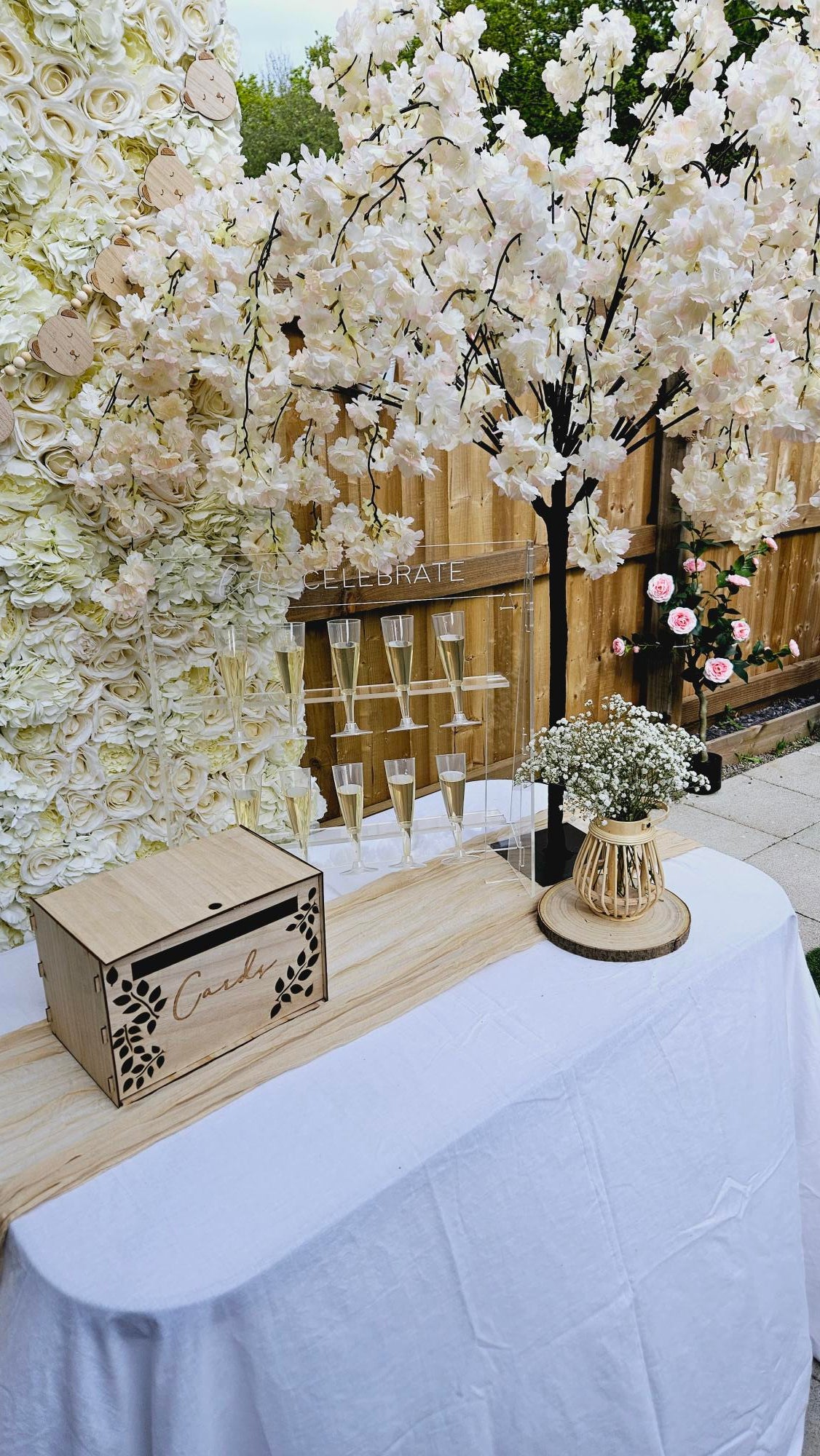 Ivory Flower Wall