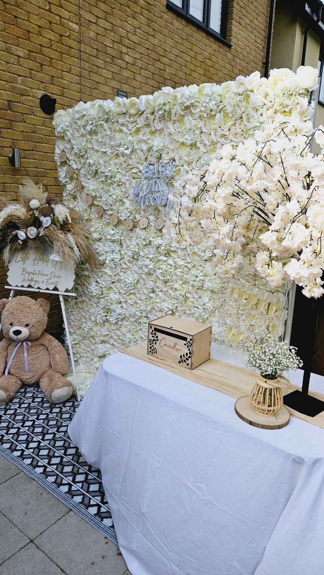 Ivory Flower Wall