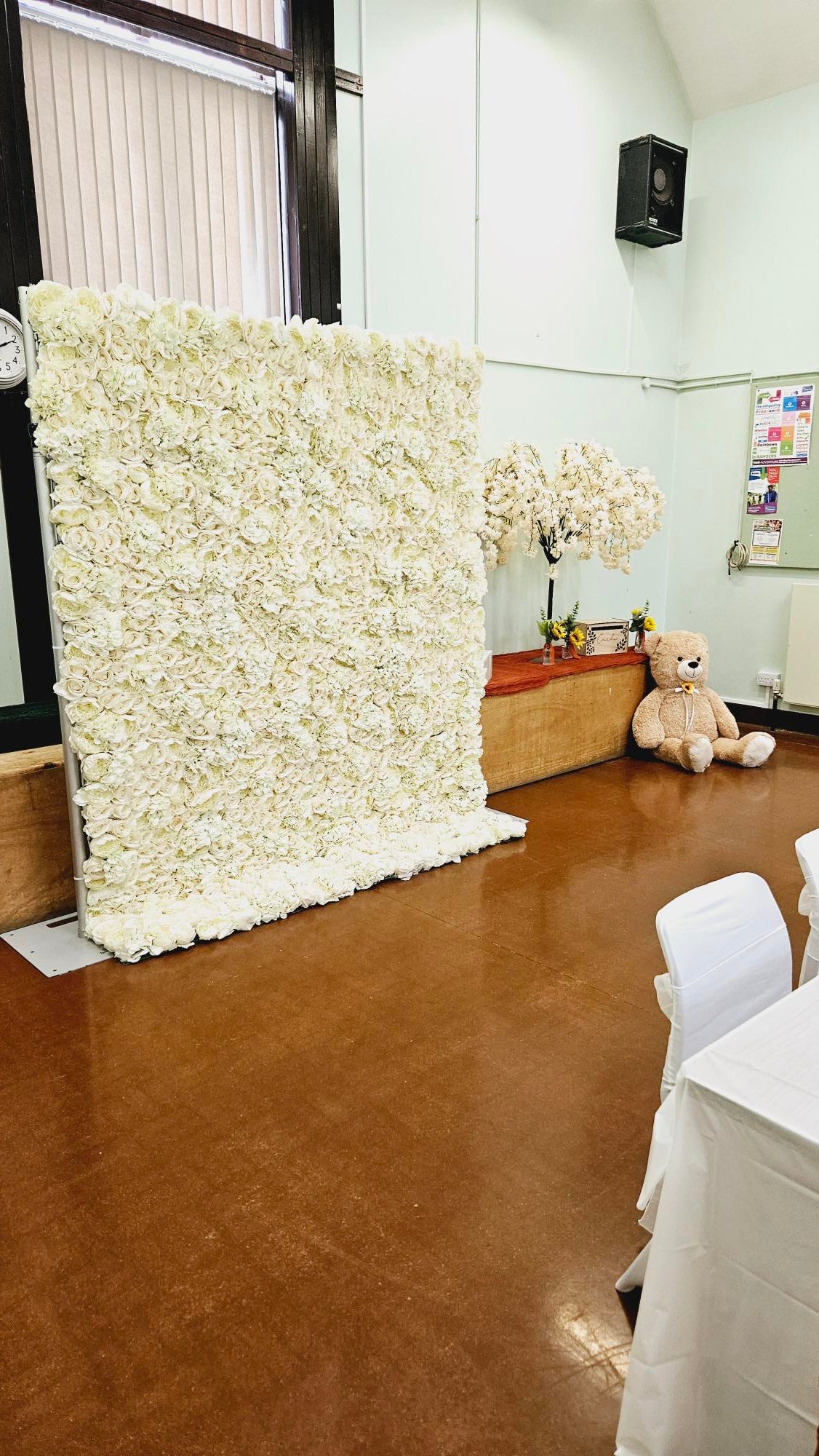 Ivory Flower Wall