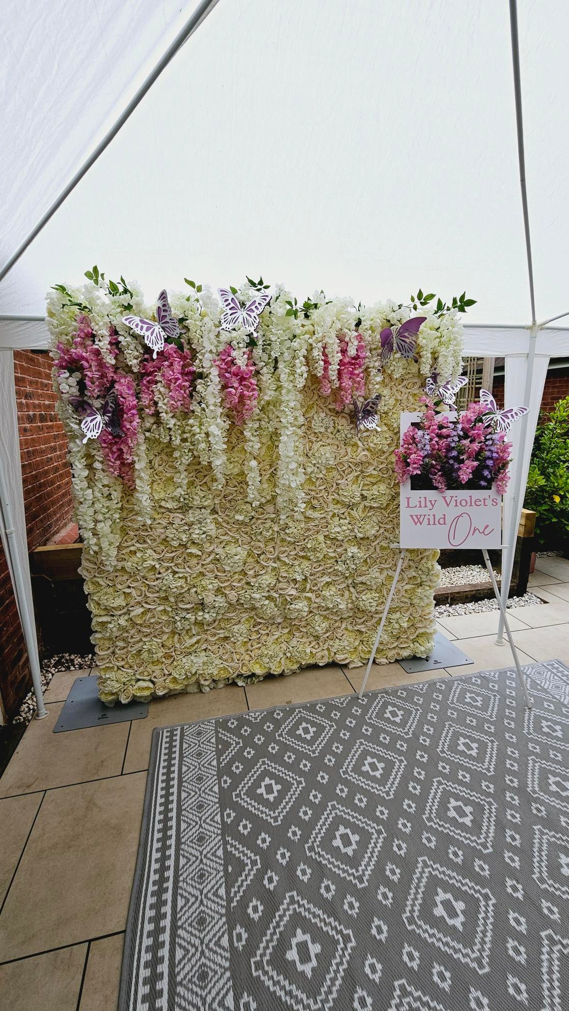 Ivory Flower Wall