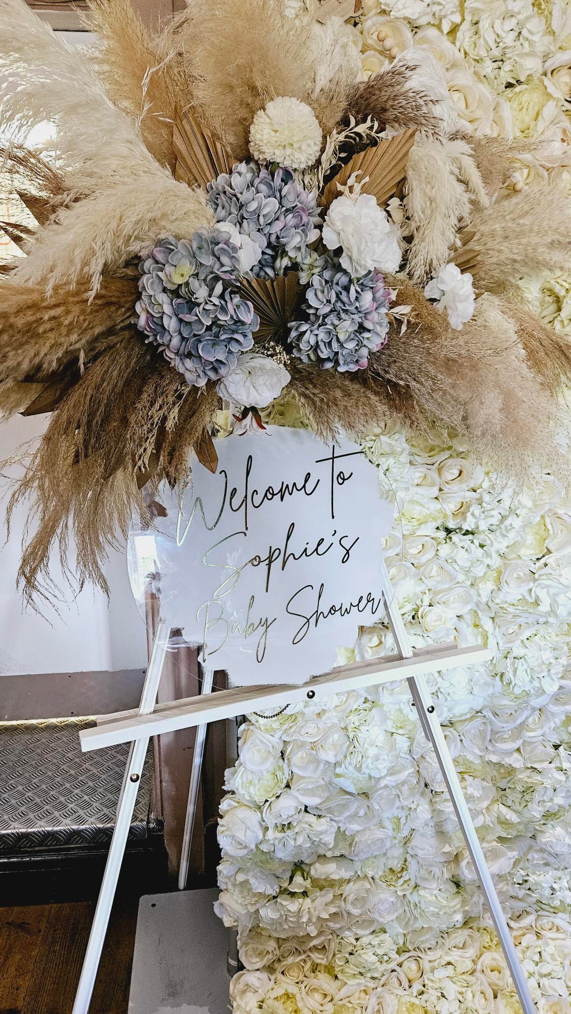 Ivory Flower Wall