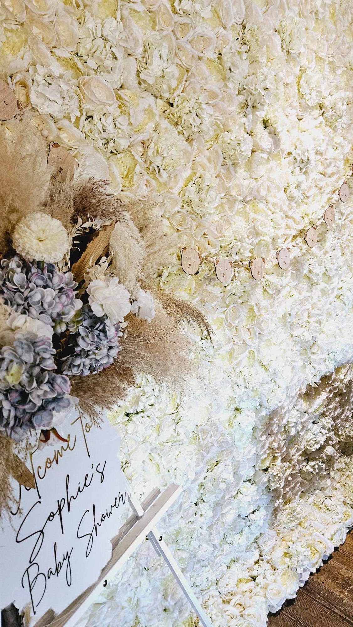 Ivory Flower Wall