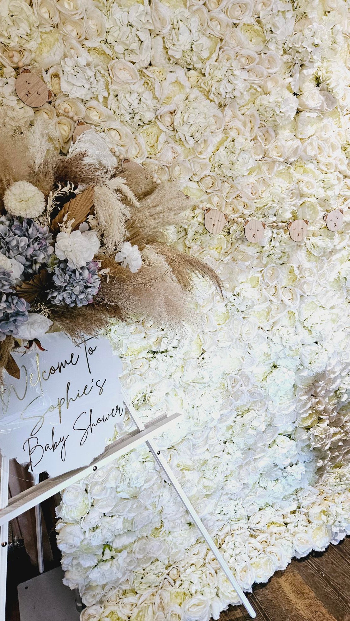 Ivory Flower Wall
