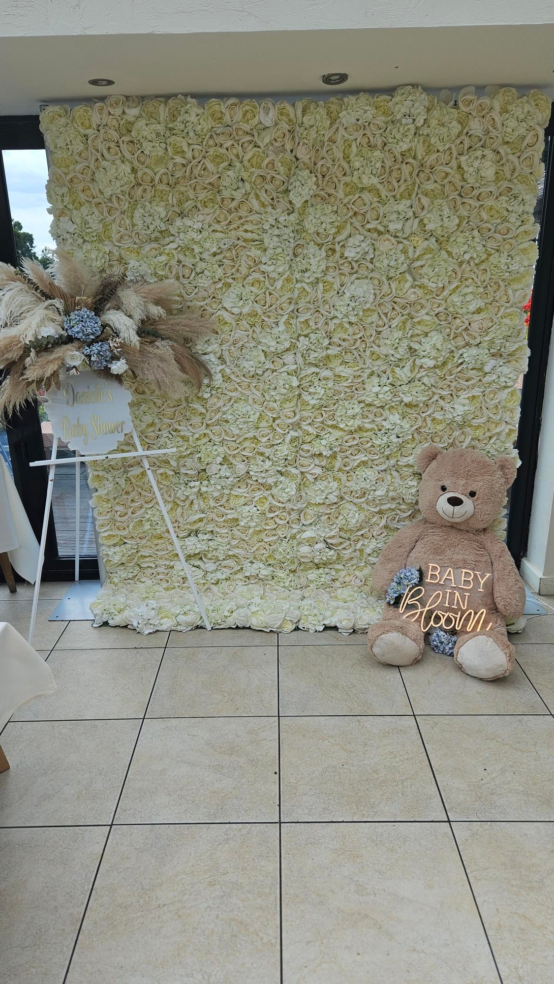 Ivory Flower Wall