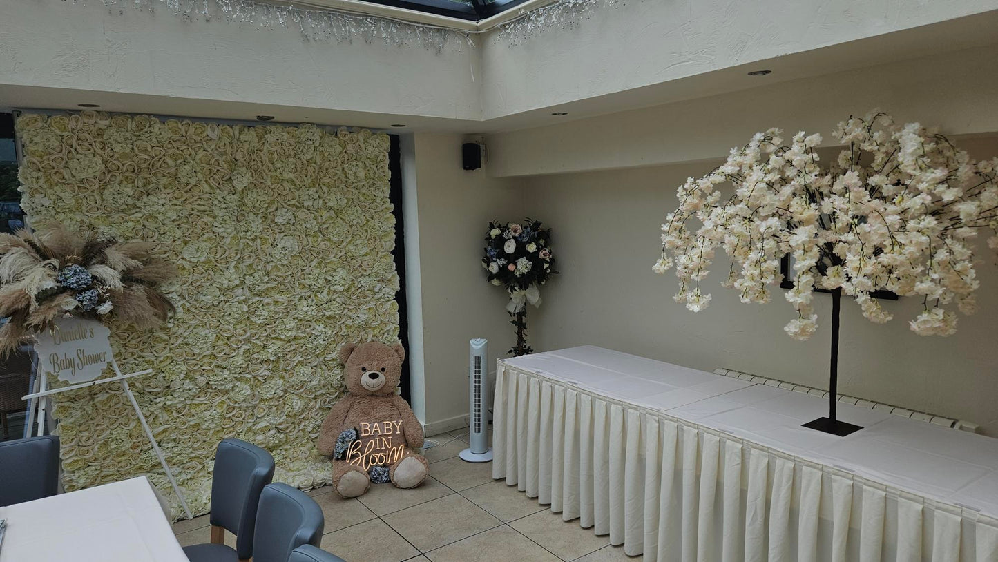 Ivory Flower Wall