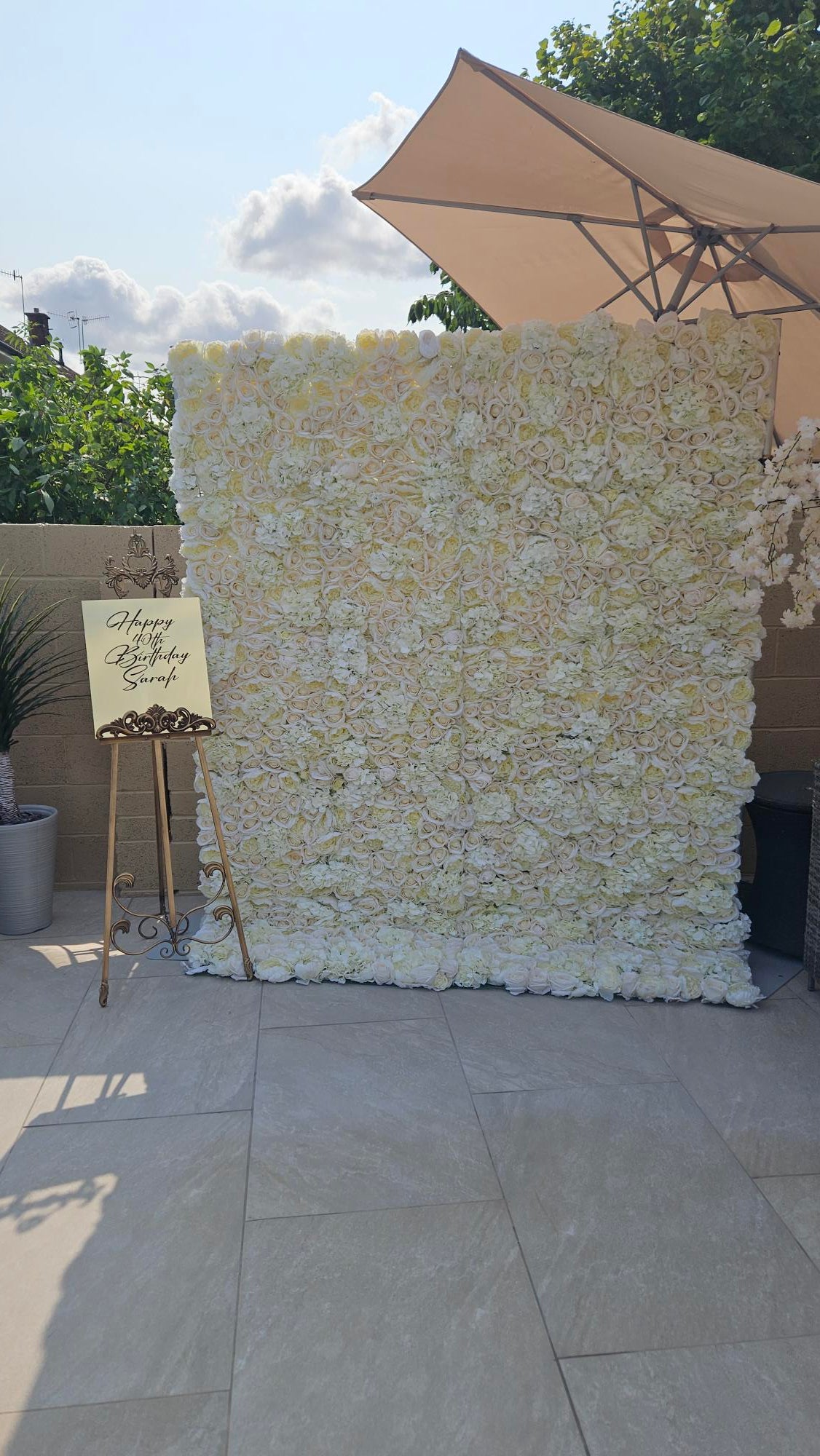Ivory Flower Wall