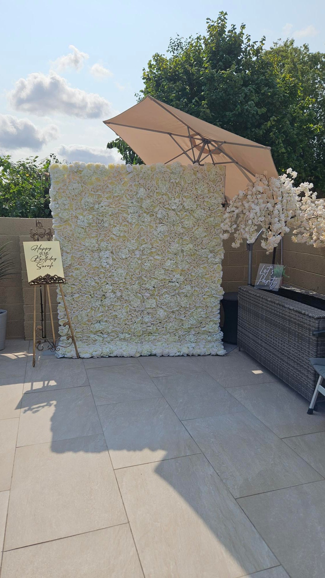 Ivory Flower Wall