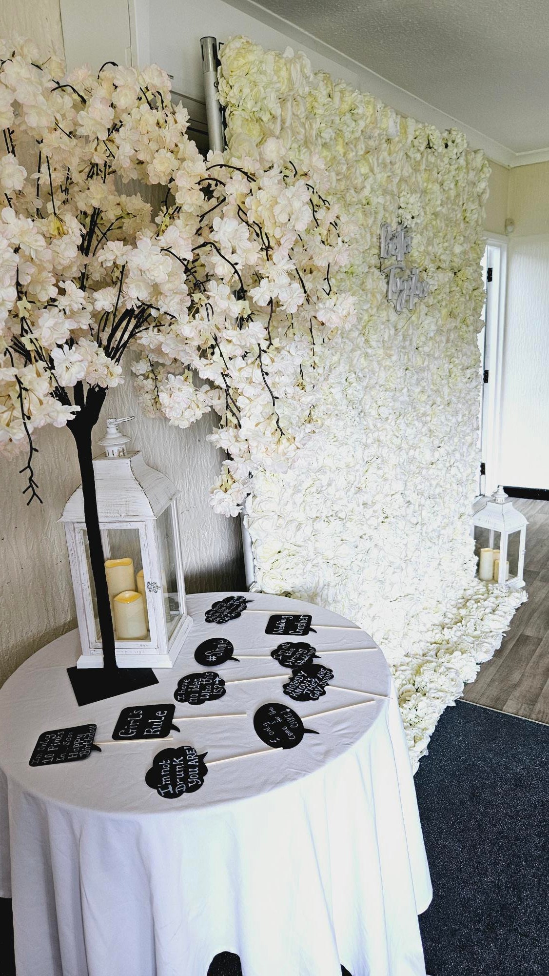 Ivory Flower Wall