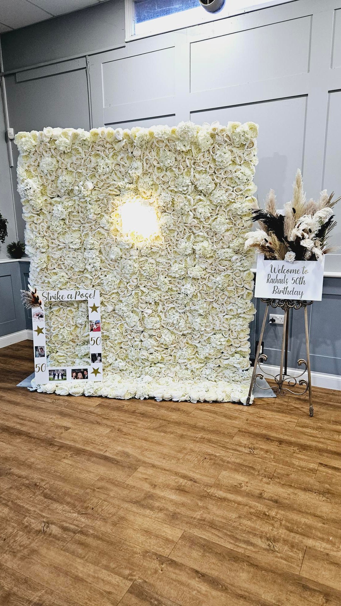 Ivory Flower Wall