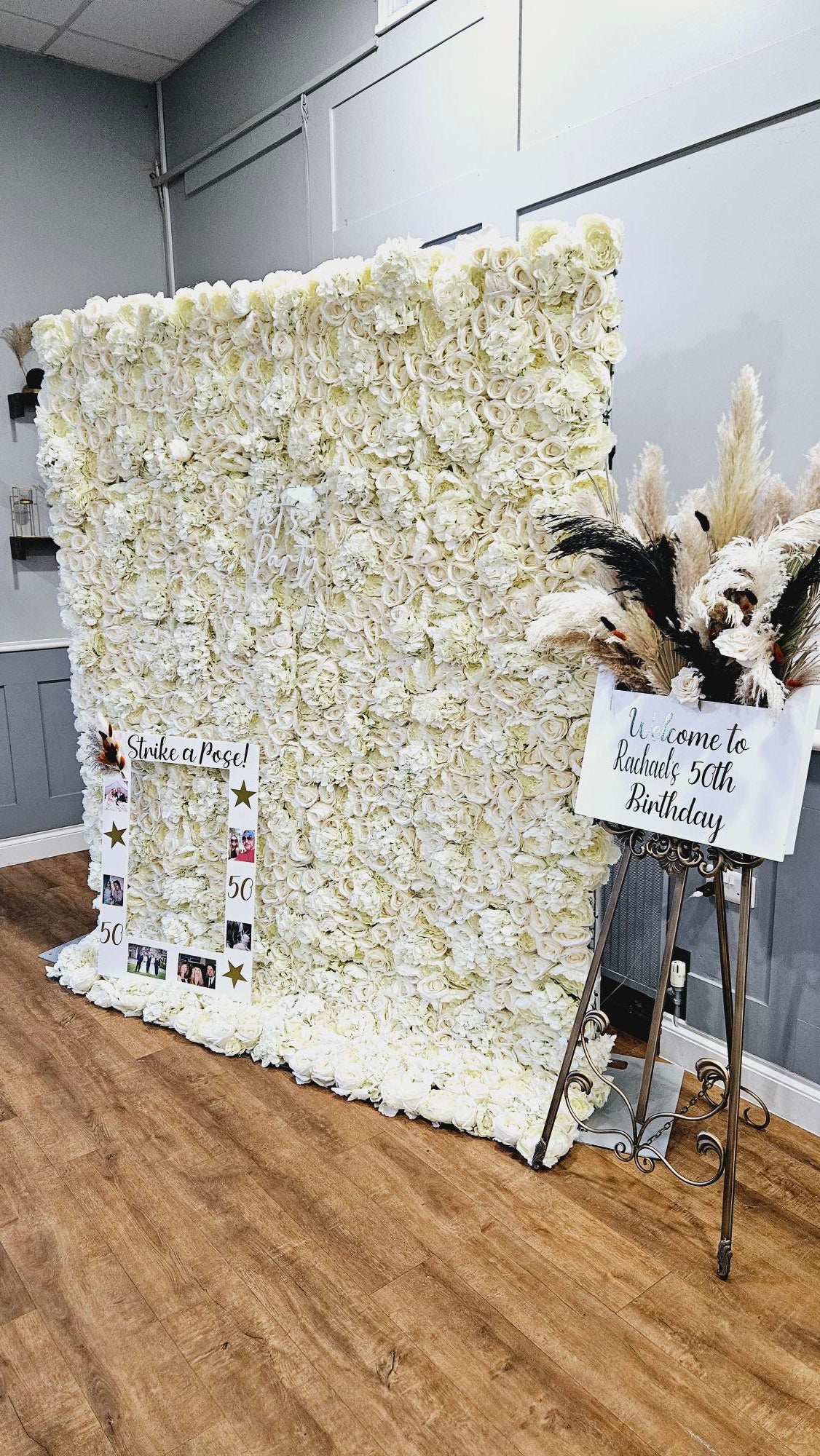 Ivory Flower Wall