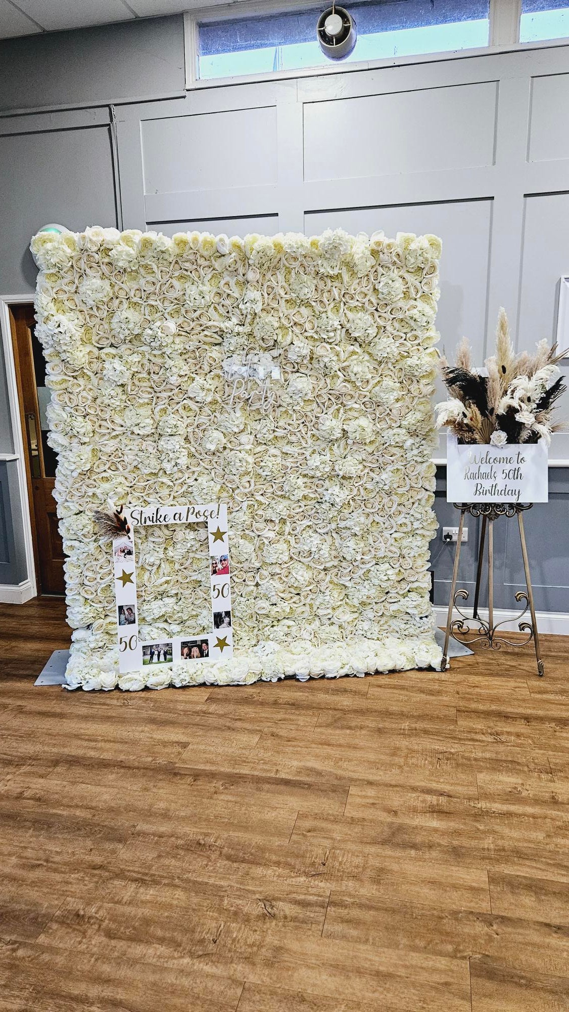 Ivory Flower Wall