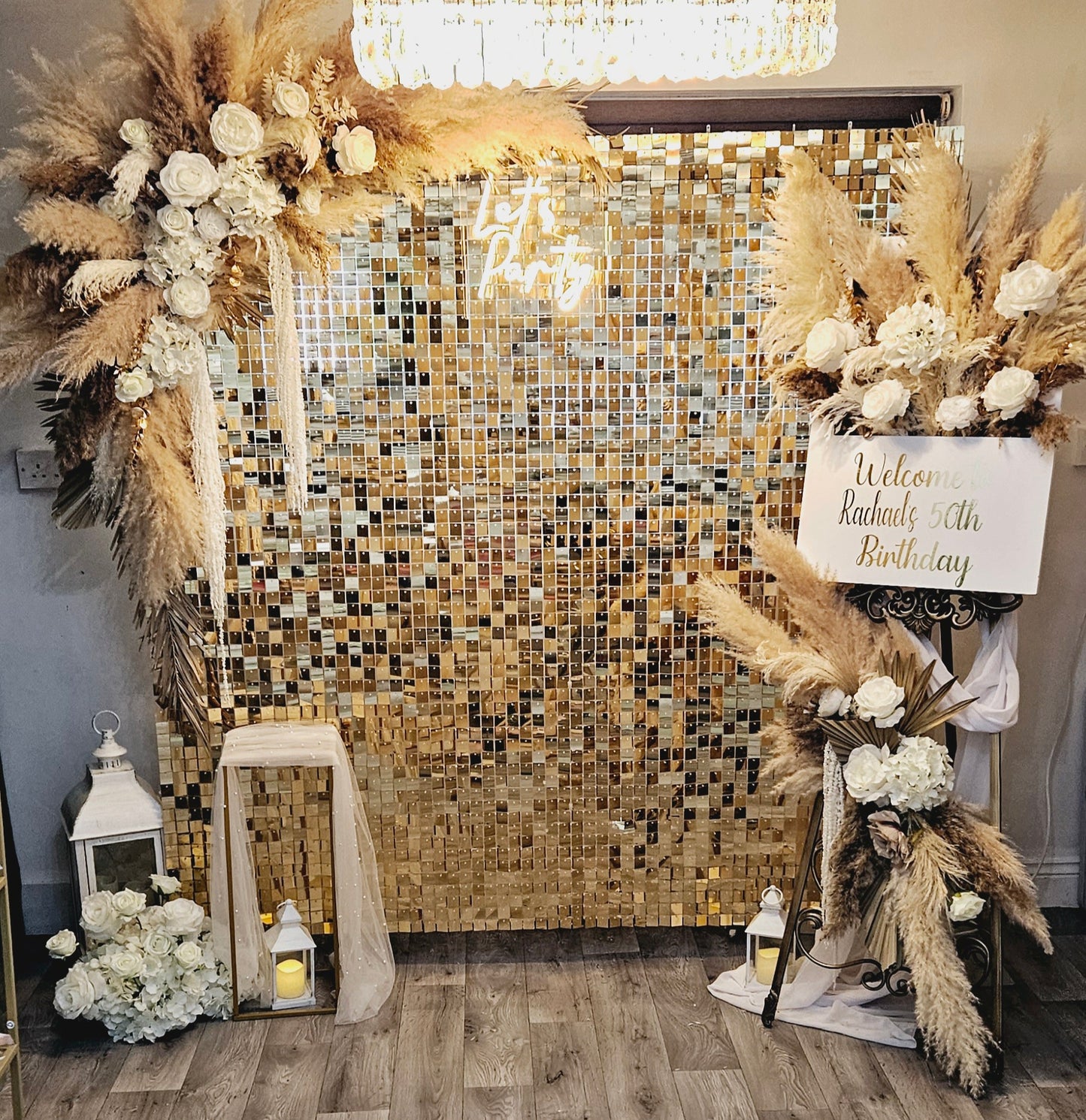 Gold Shimmer Wall