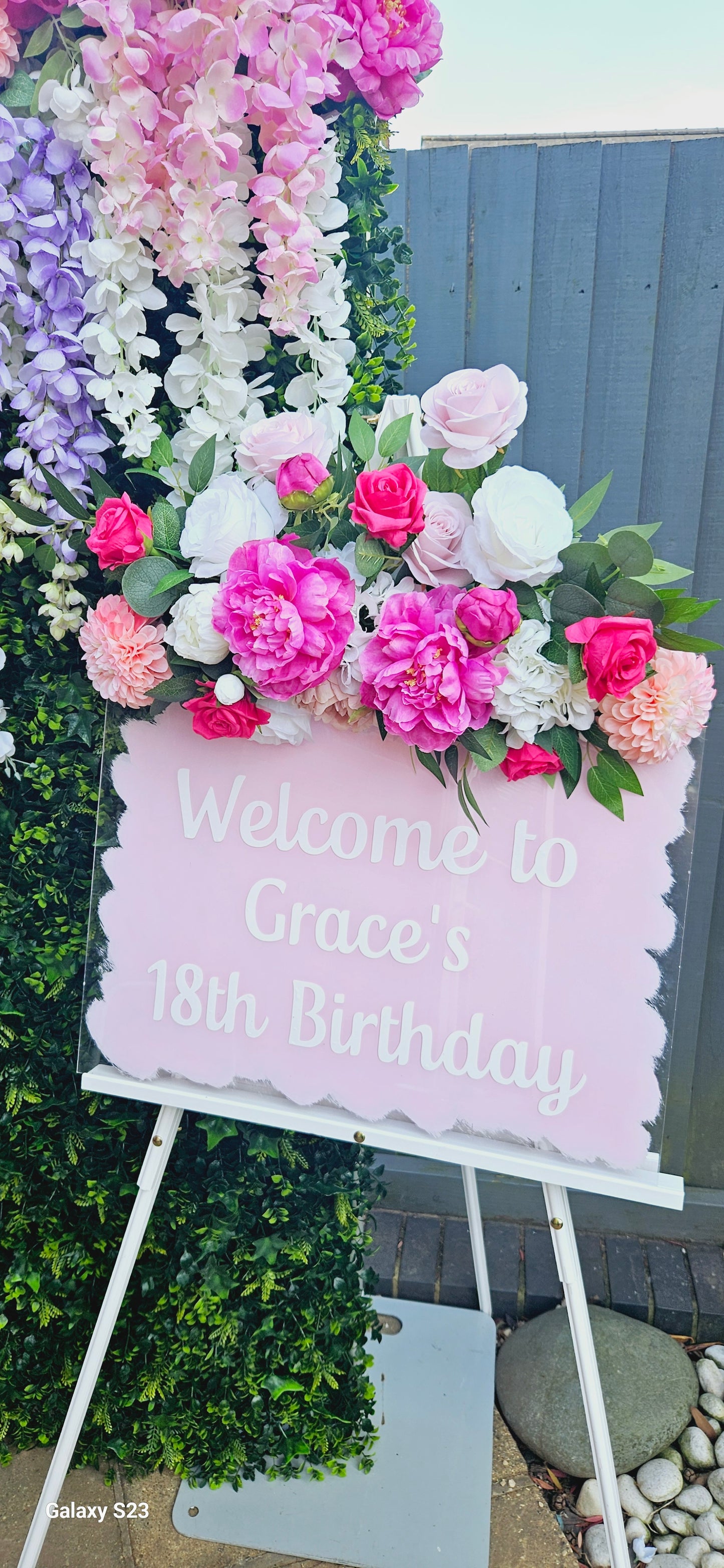 Acrylic Welcome Sign - One Day Hire