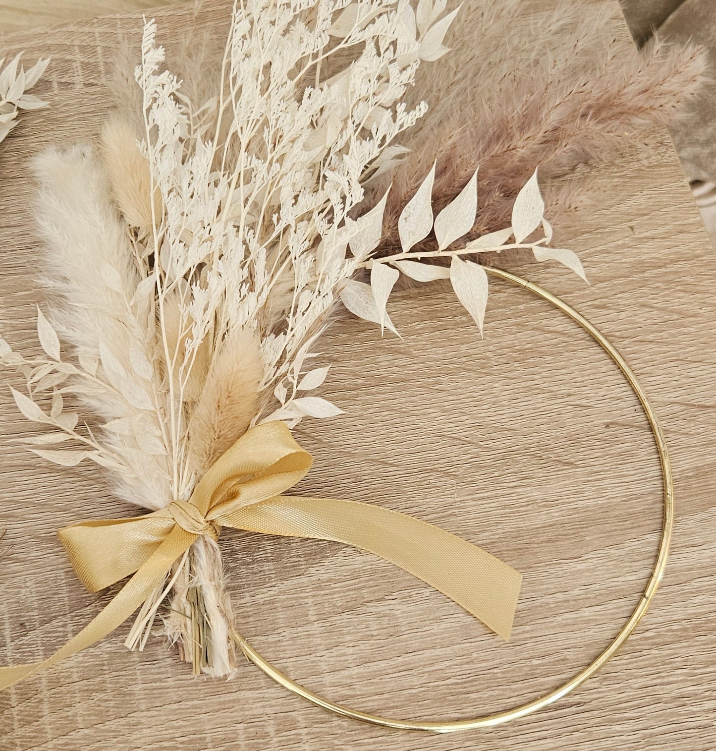 Cake Topper: Gold Hoop & Posy set