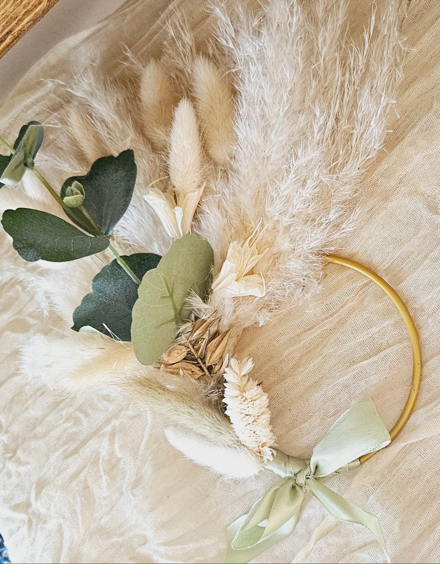 Cake Topper: Gold Hoop & Posy set