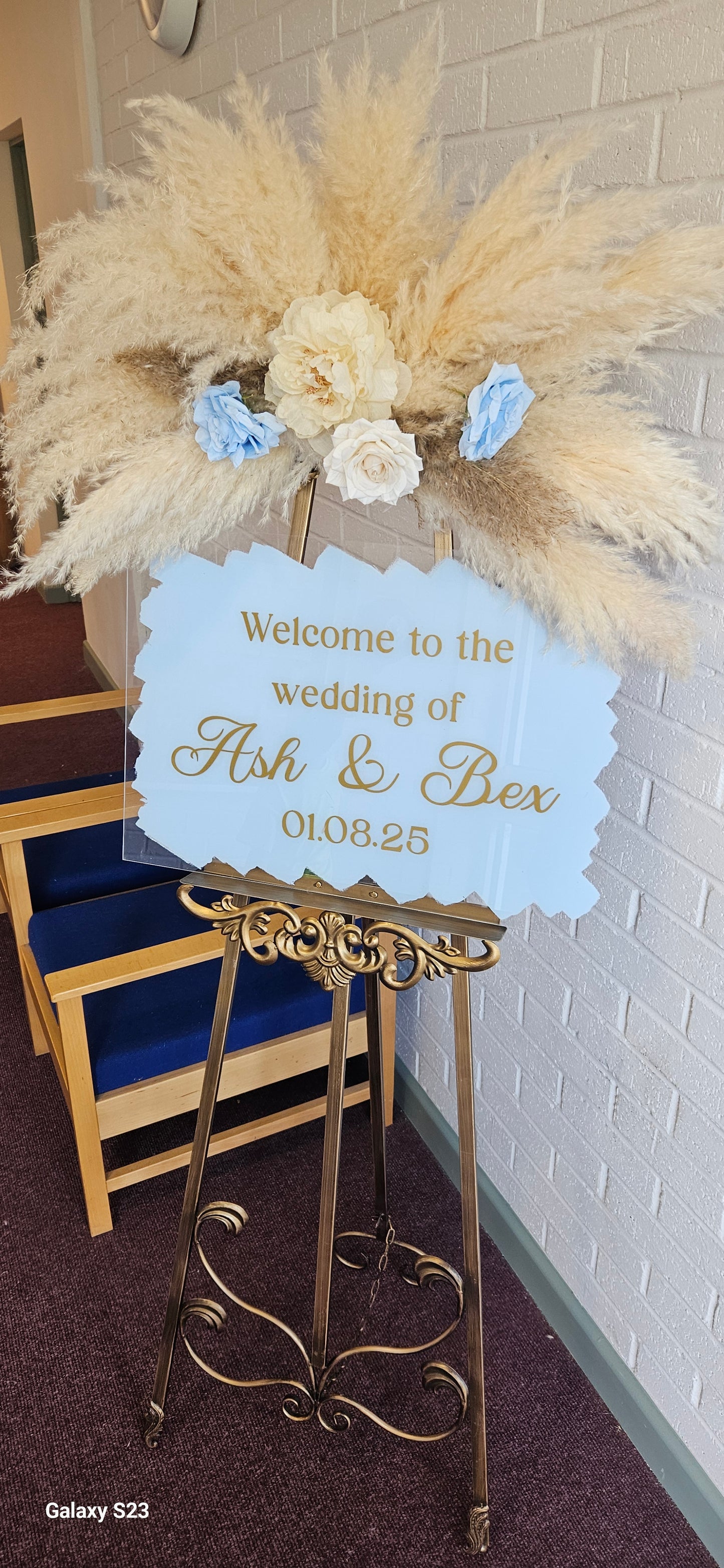 Acrylic Welcome Sign - One Day Hire