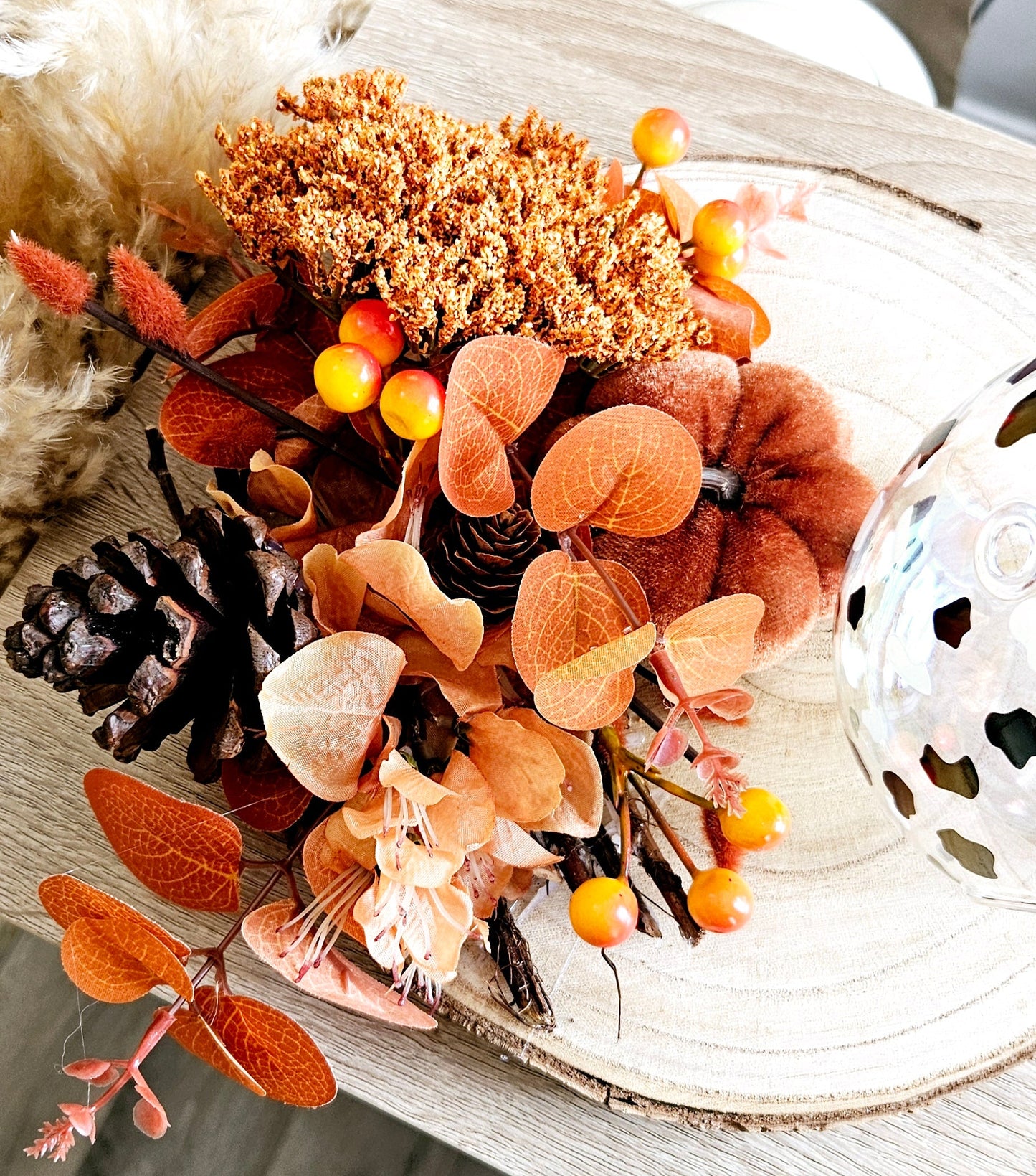 Autumn Bark Slice Centrepieces