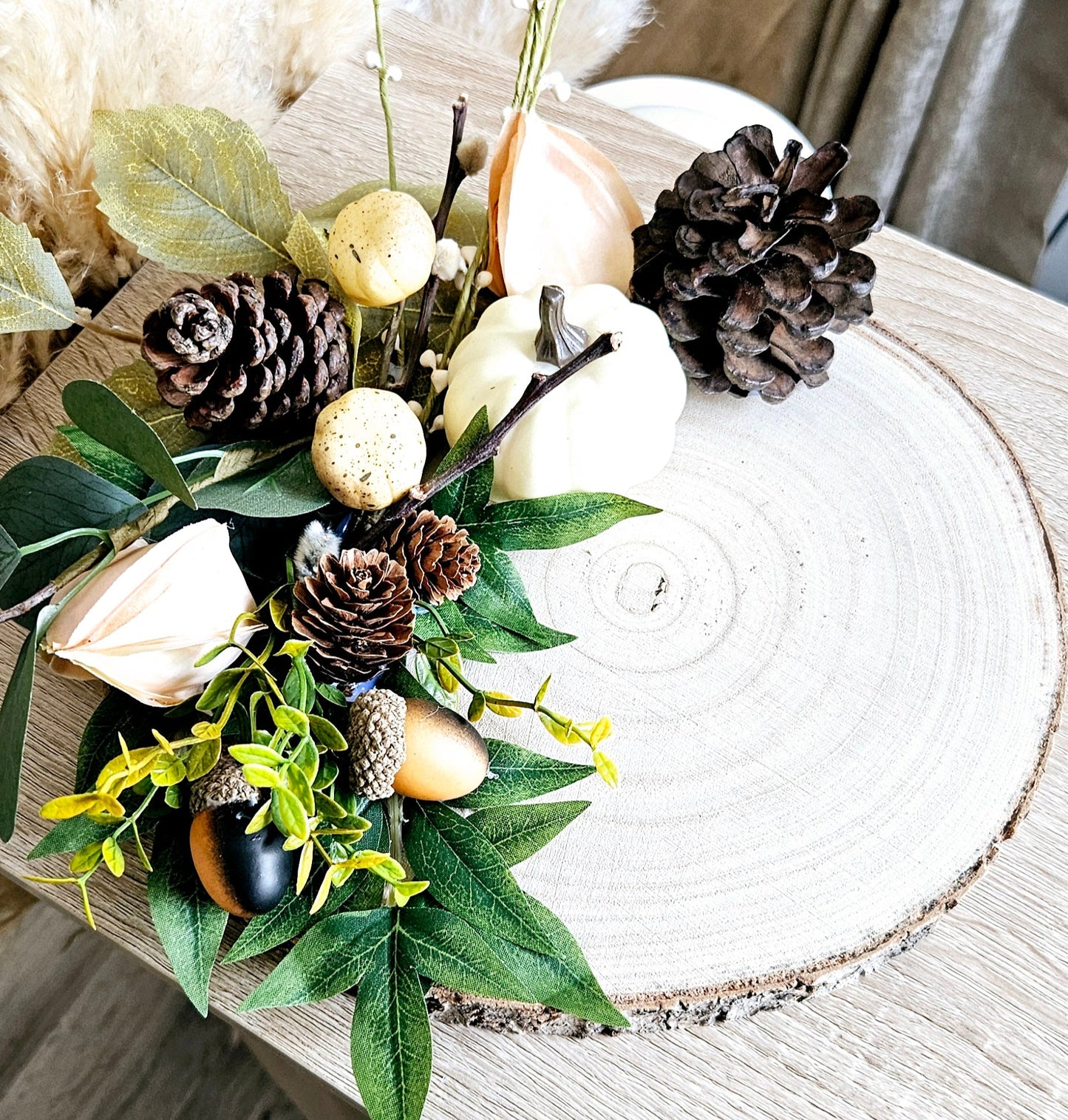 Autumn Bark Slice Centrepieces