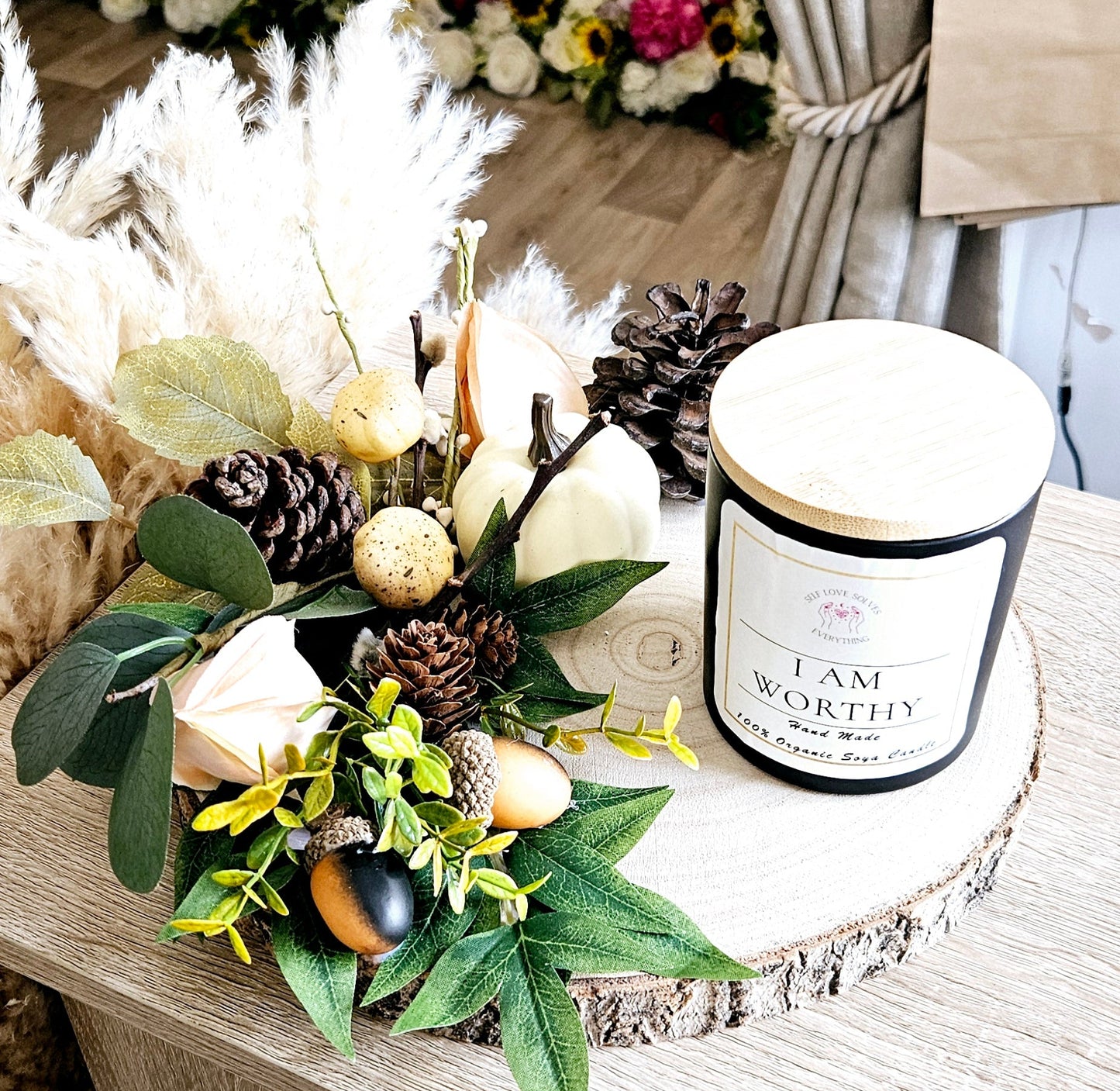 Autumn Bark Slice Centrepieces
