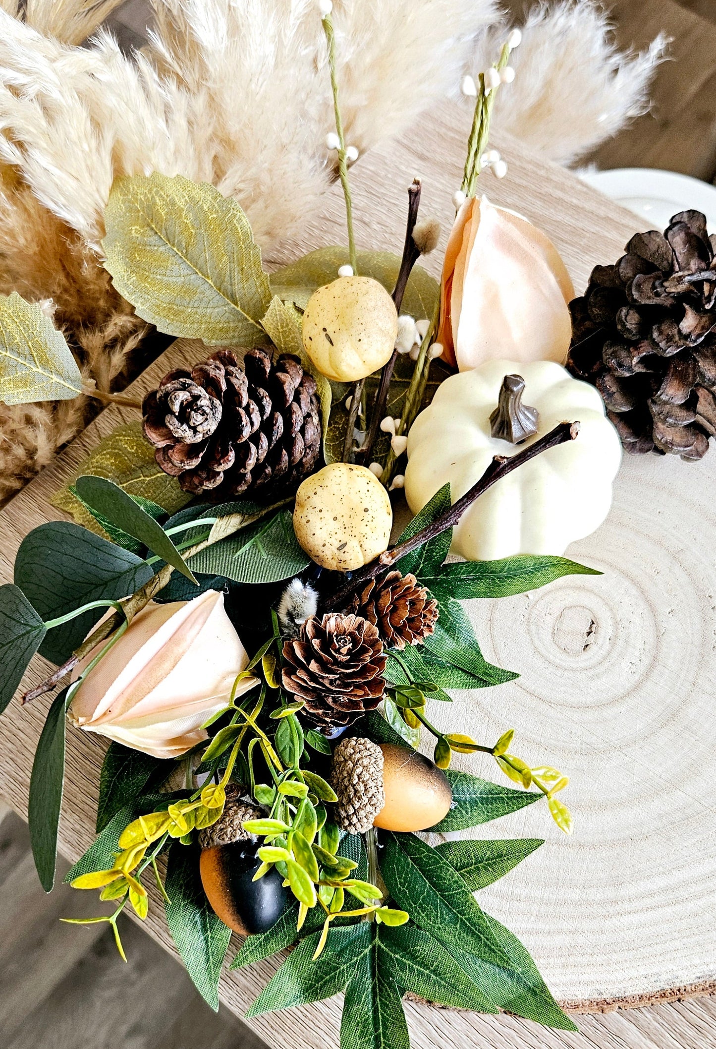 Autumn Bark Slice Centrepieces