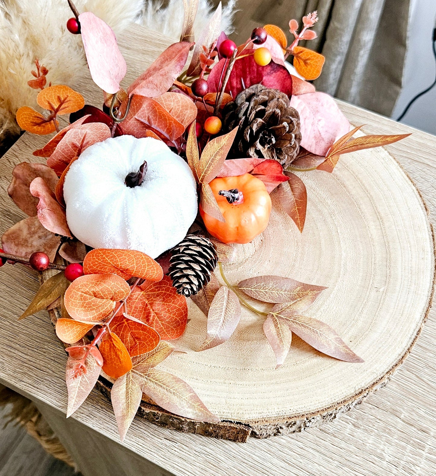 Autumn Bark Slice Centrepieces