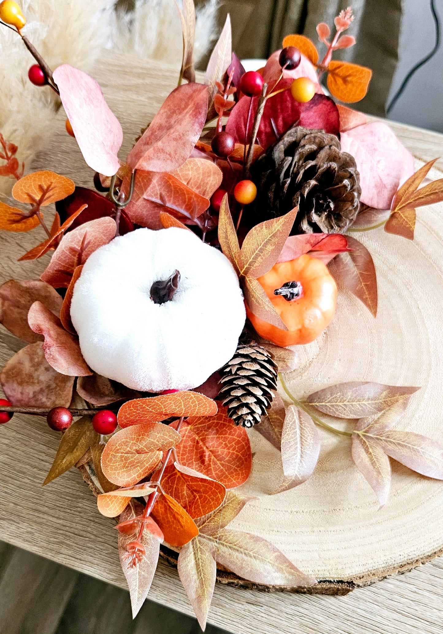Autumn Bark Slice Centrepieces