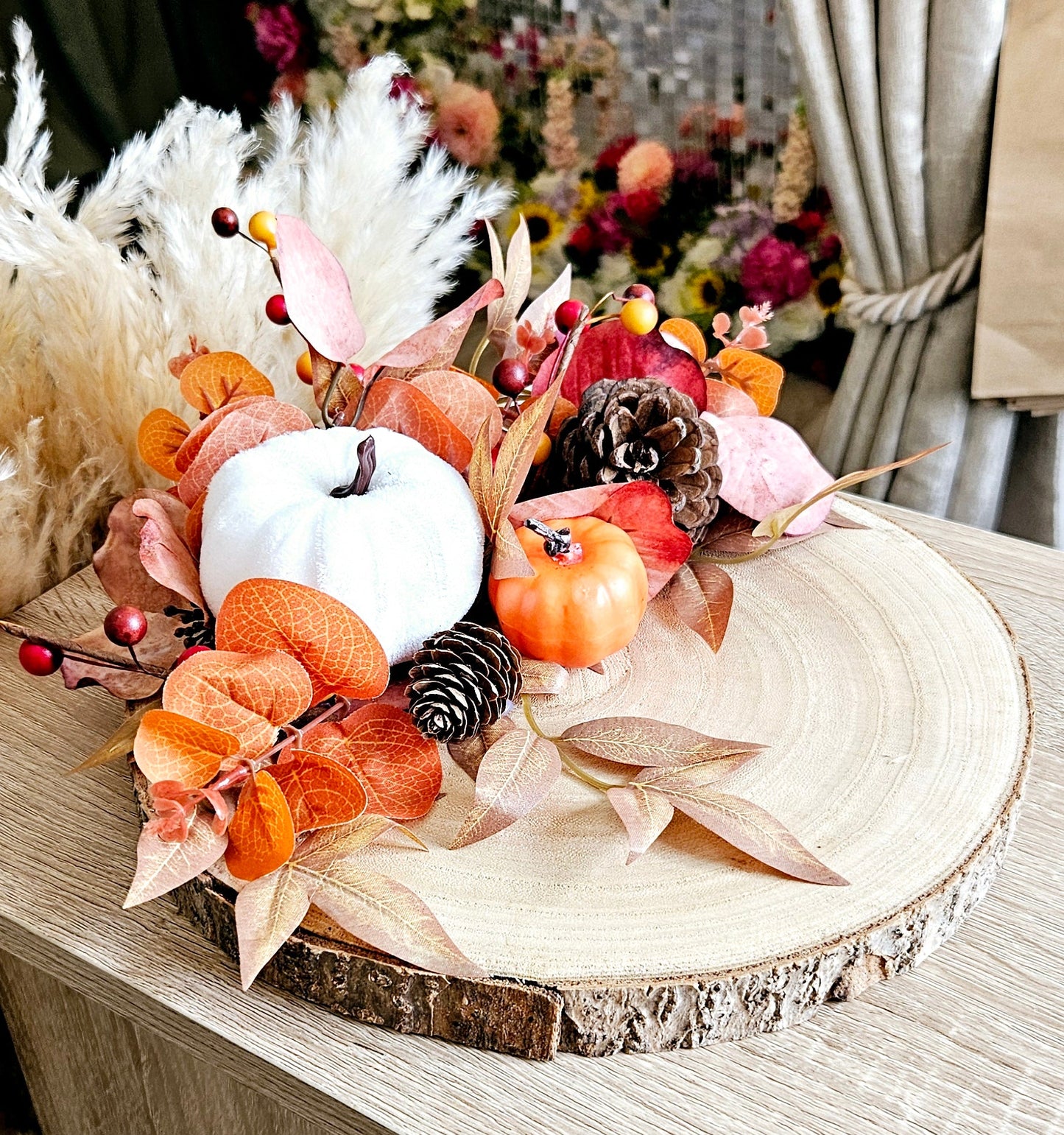 Autumn Bark Slice Centrepieces