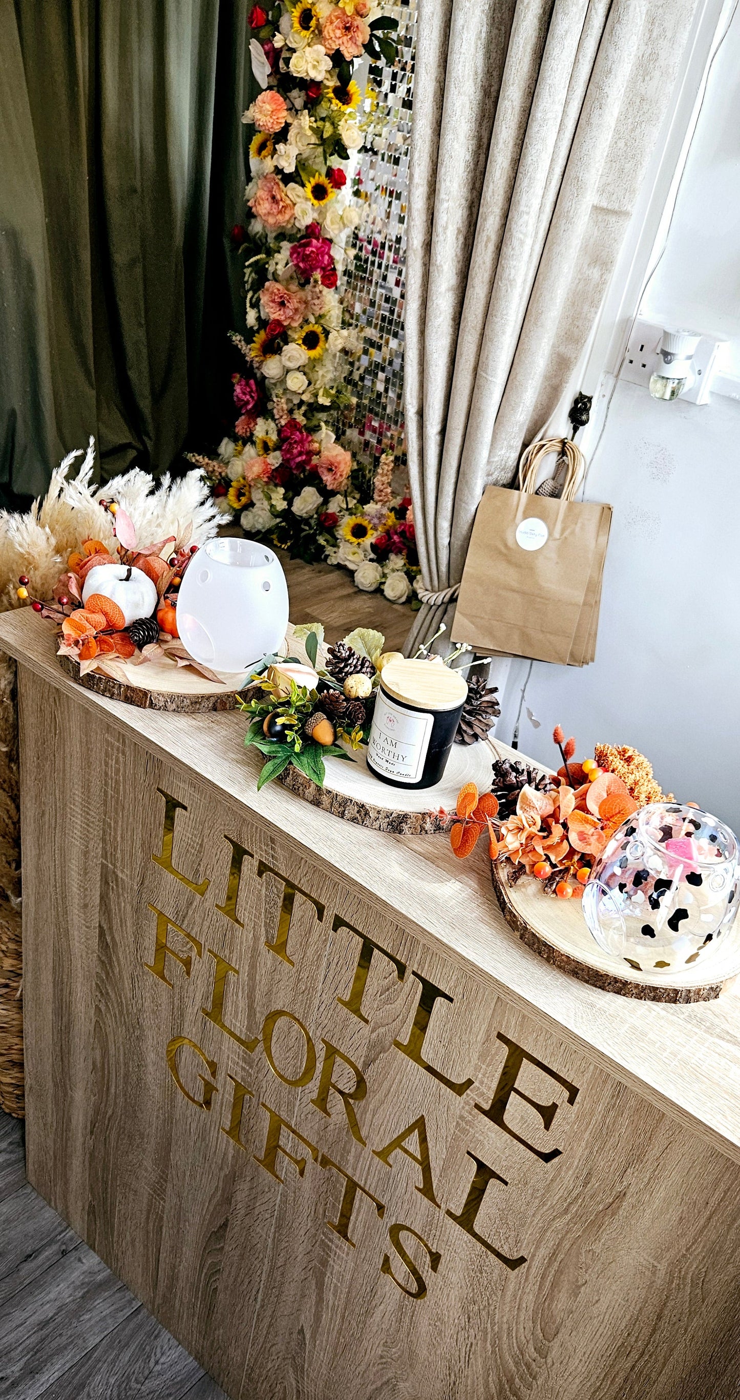 Autumn Bark Slice Centrepieces