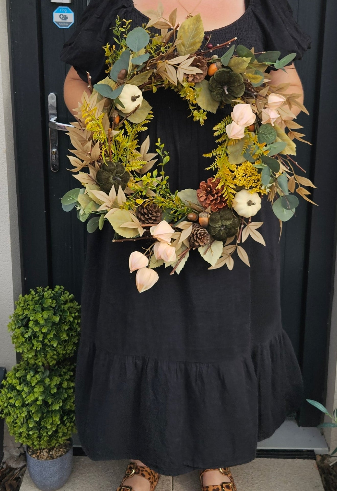 Autumn Wreath - Marigold & Emerald