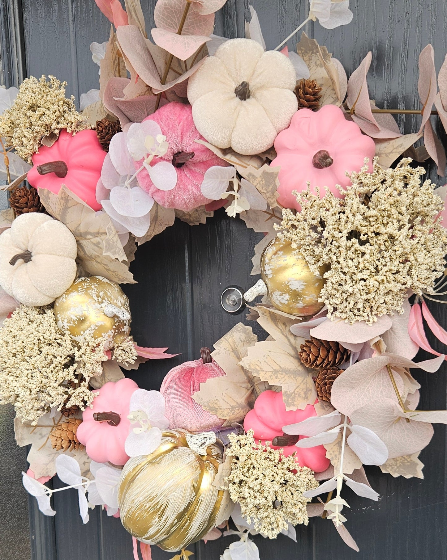 Autumn Wreath - Pink, Cream & Gold