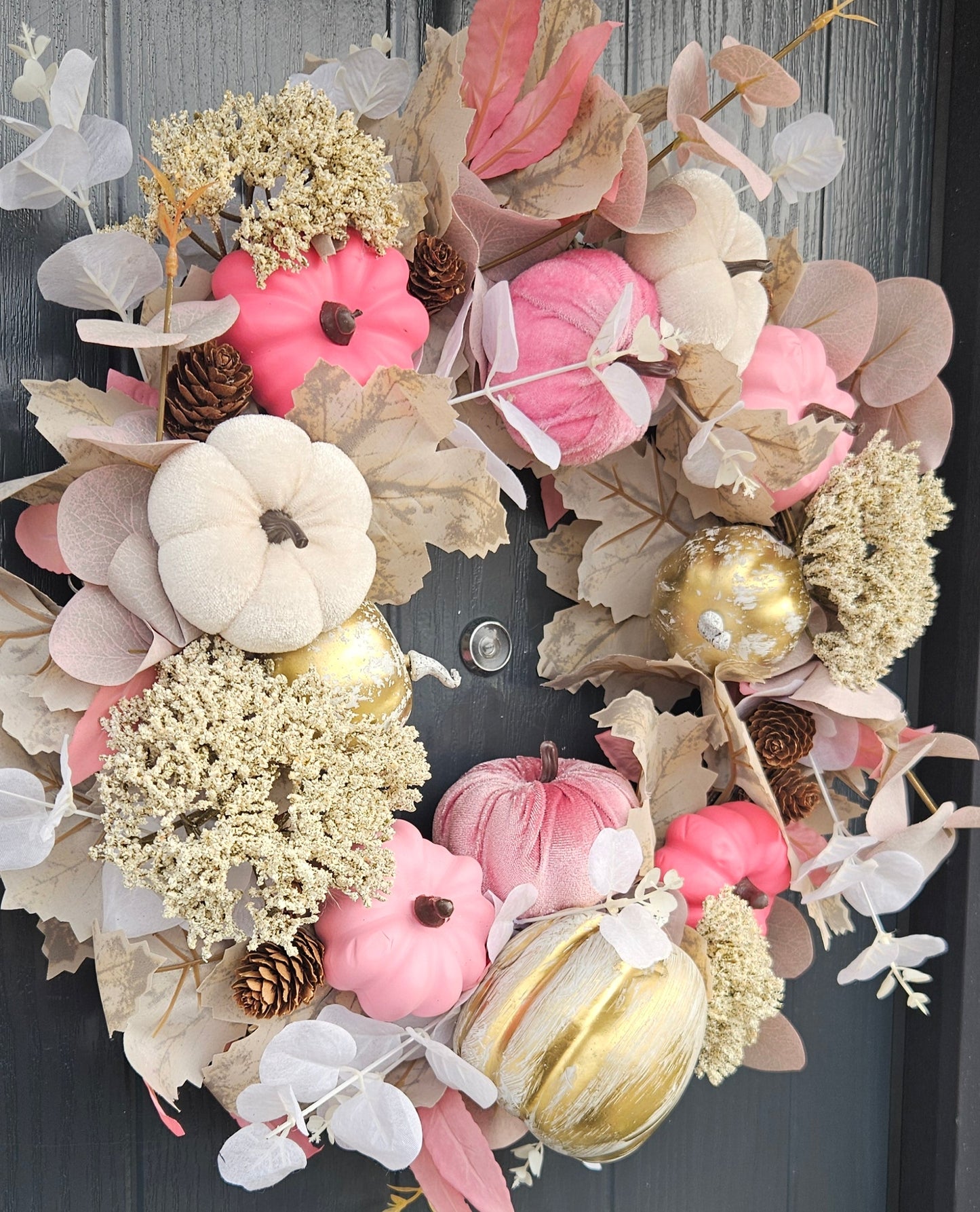 Autumn Wreath - Pink, Cream & Gold