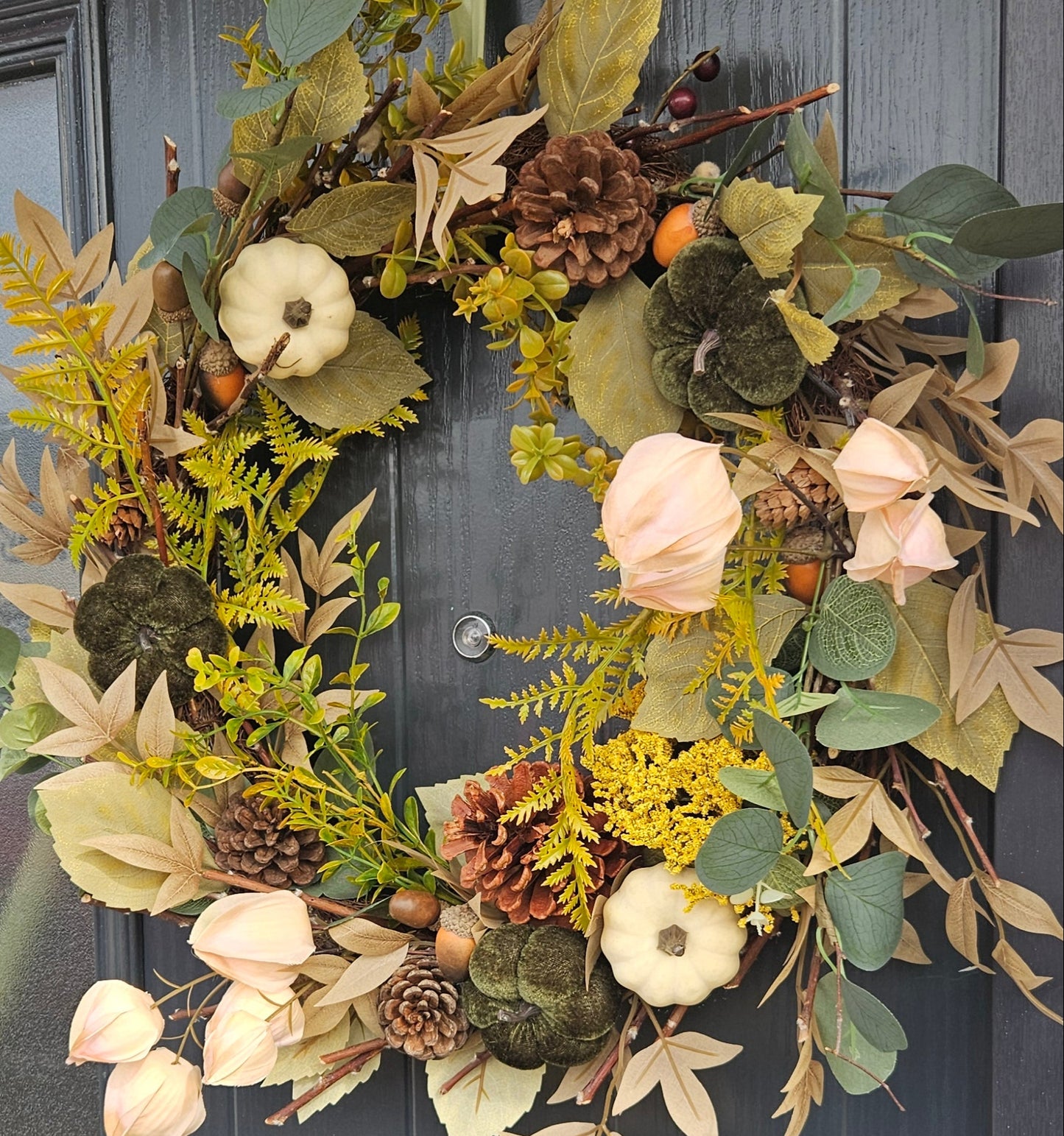 Autumn Wreath - Marigold & Emerald