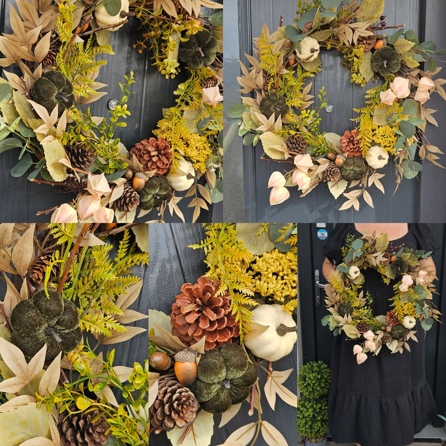 Autumn Wreath - Marigold & Emerald