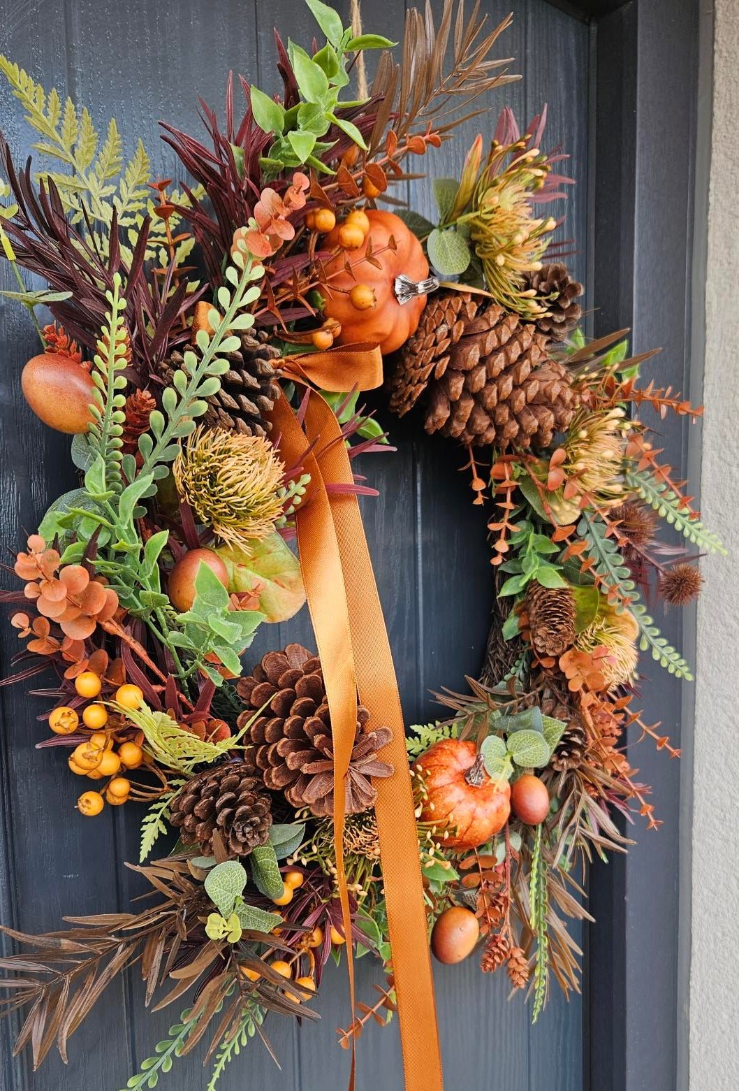 Autumn Wreath - Mixed Green & Orange