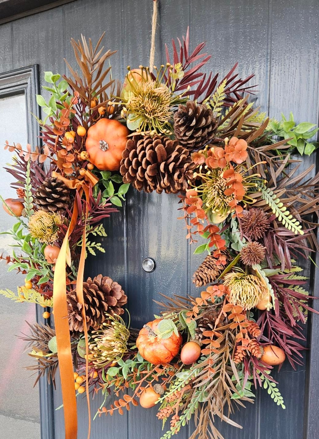 Autumn Wreath - Mixed Green & Orange