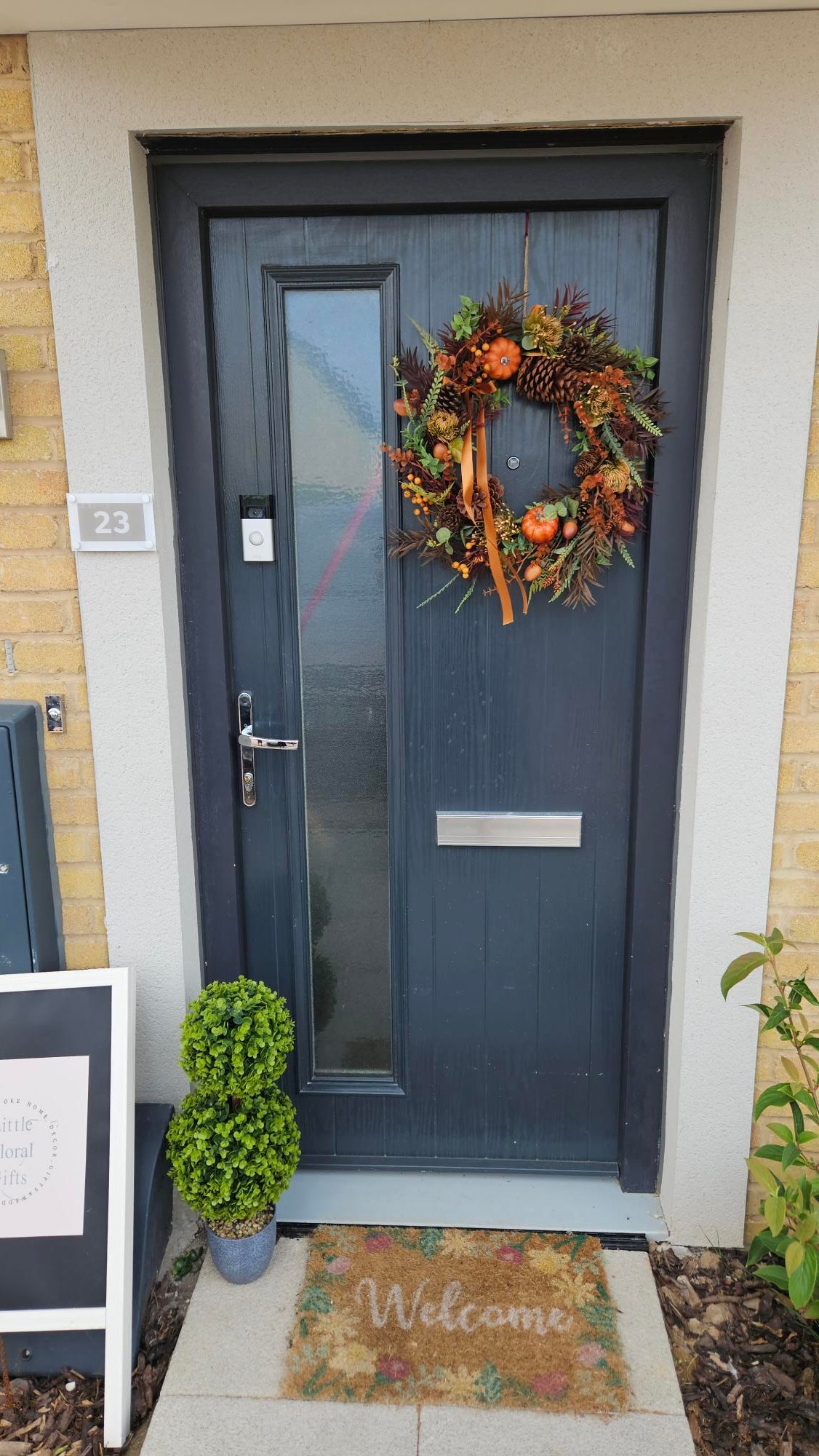 Autumn Wreath - Mixed Green & Orange