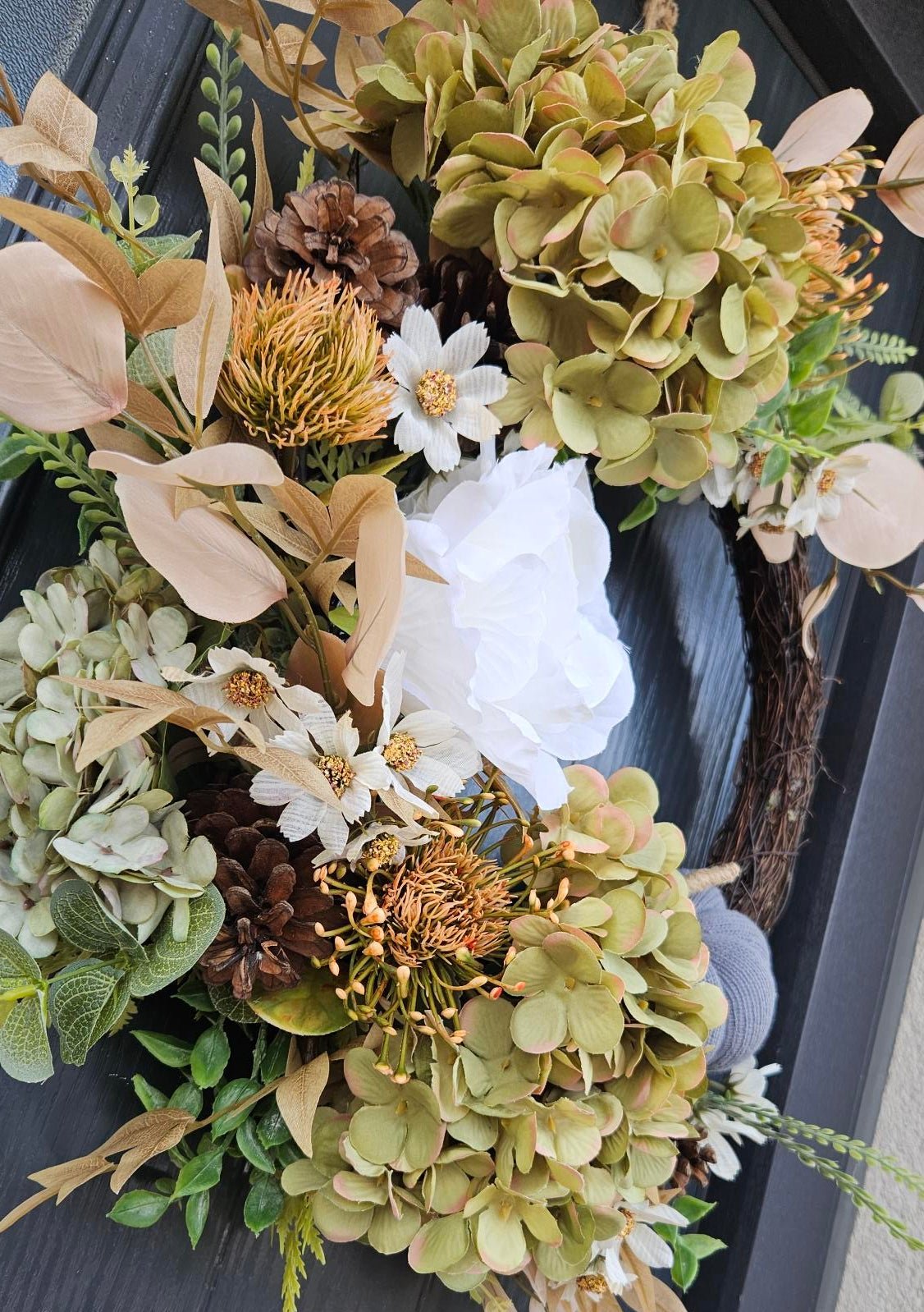 Autumn Wreath - Sage green & Neutral