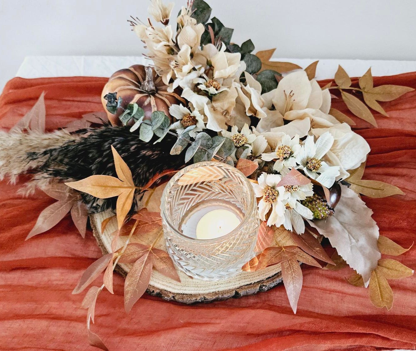 Autumn Bark Slice Centrepieces