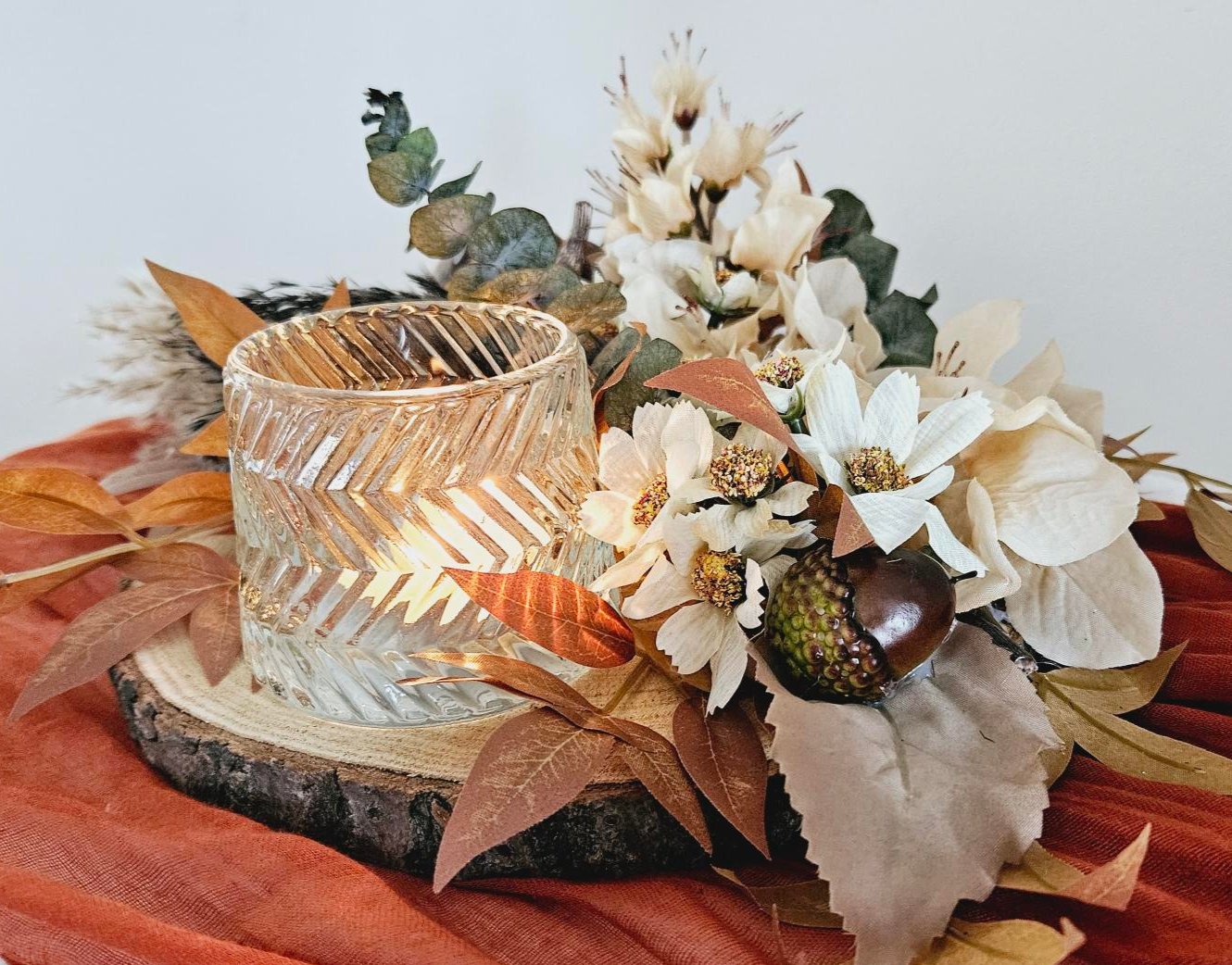 Autumn Bark Slice Centrepieces