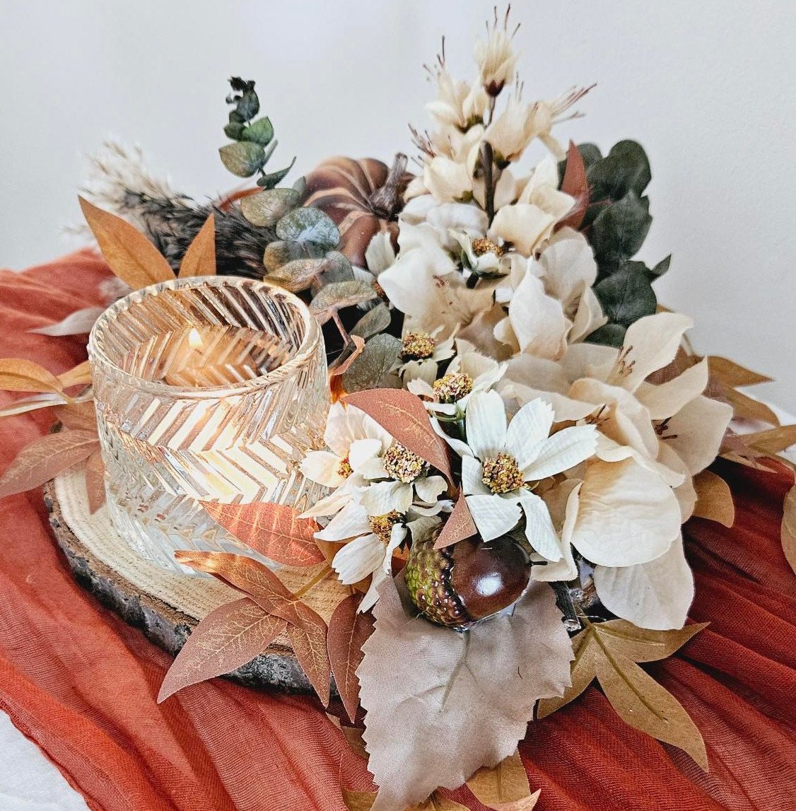 Autumn Bark Slice Centrepieces