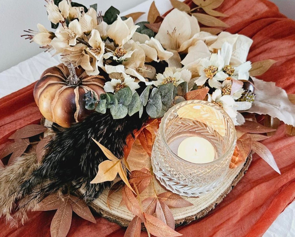 Autumn Bark Slice Centrepieces