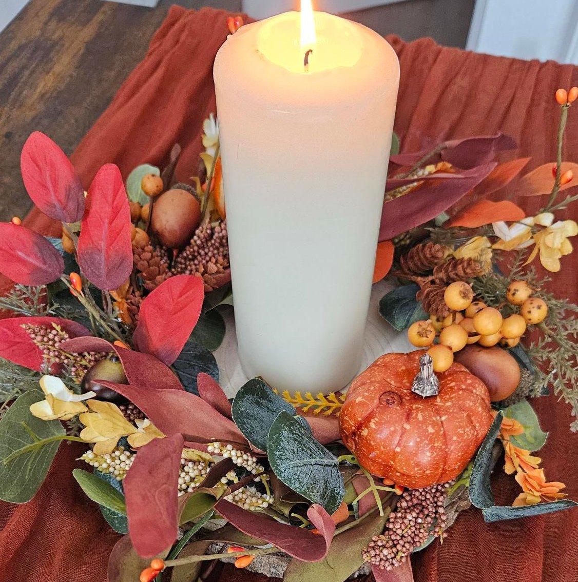 Autumn Bark Slice Centrepieces