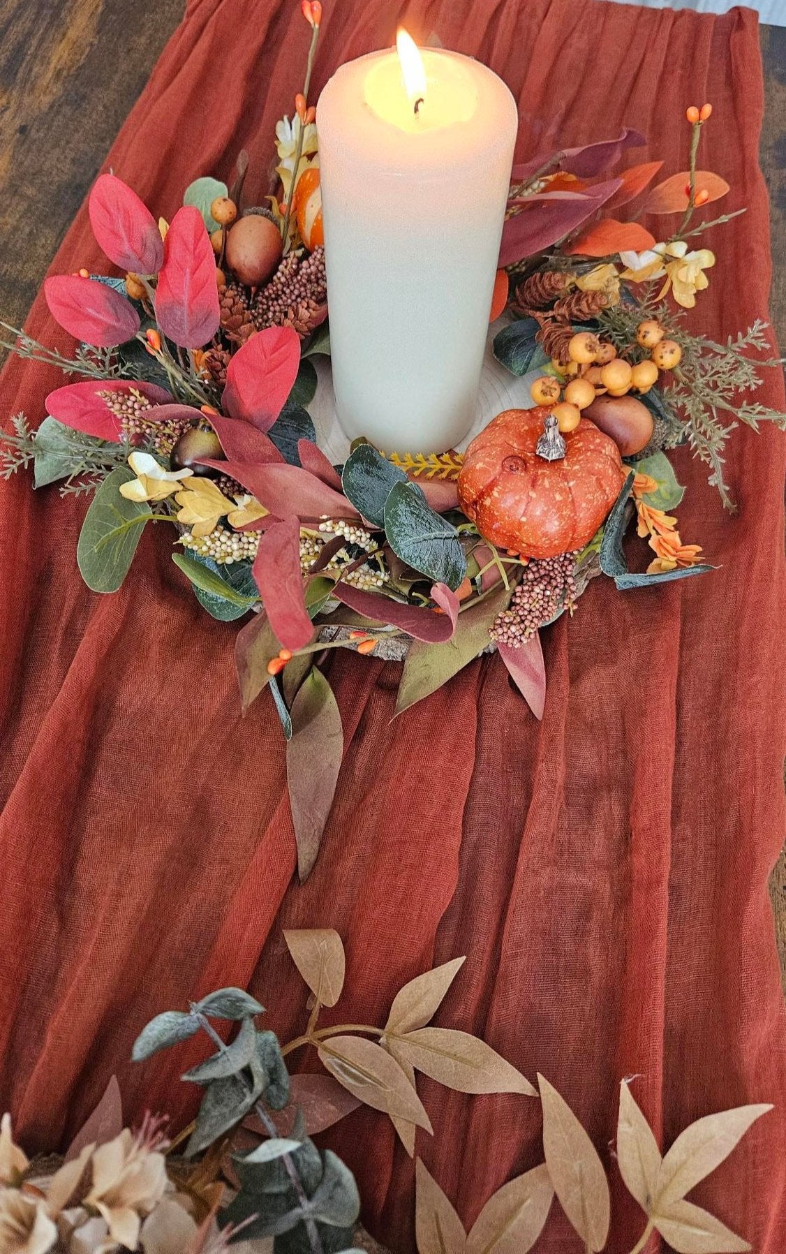 Autumn Bark Slice Centrepieces