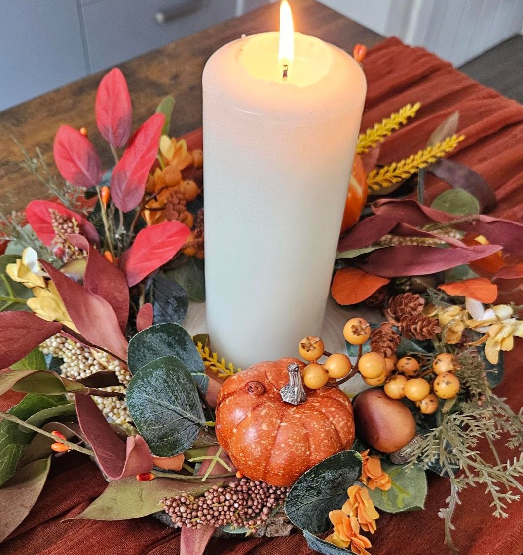 Autumn Bark Slice Centrepieces