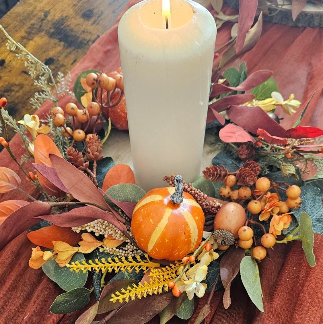 Autumn Bark Slice Centrepieces