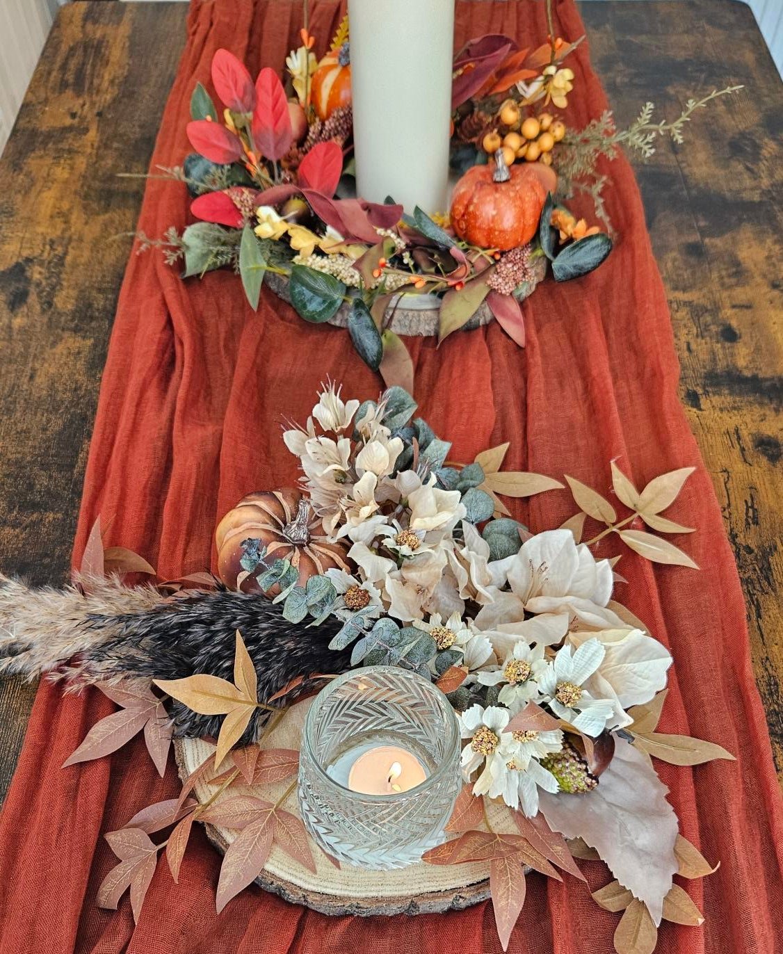 Autumn Bark Slice Centrepieces